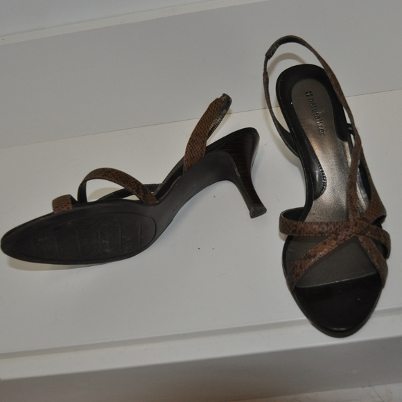 Naturalizer Brown Lizard heeled sandals - Picture 1 of 1